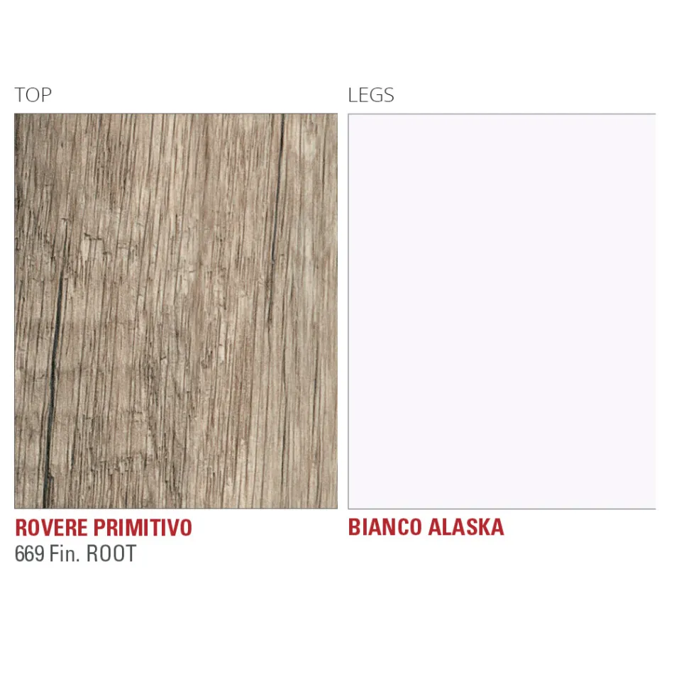 Table à manger en Hpl avec base en métal fabriquée en Italie, Precious - Carlino Viadurini