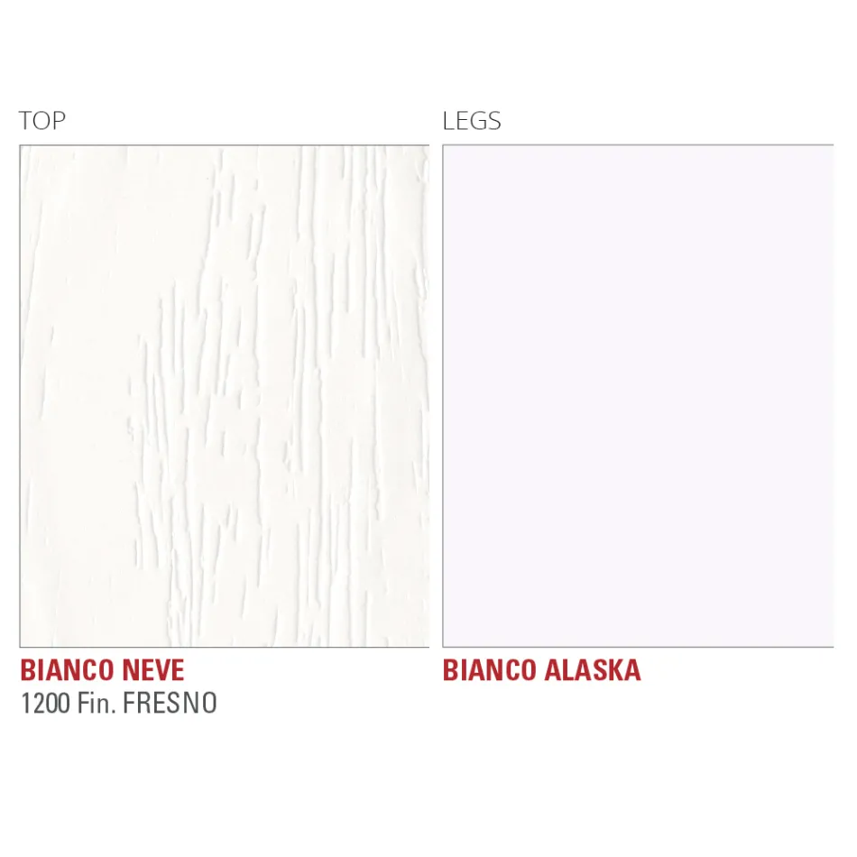 Table à manger en Hpl avec base en métal fabriquée en Italie, Precious - Carlino Viadurini