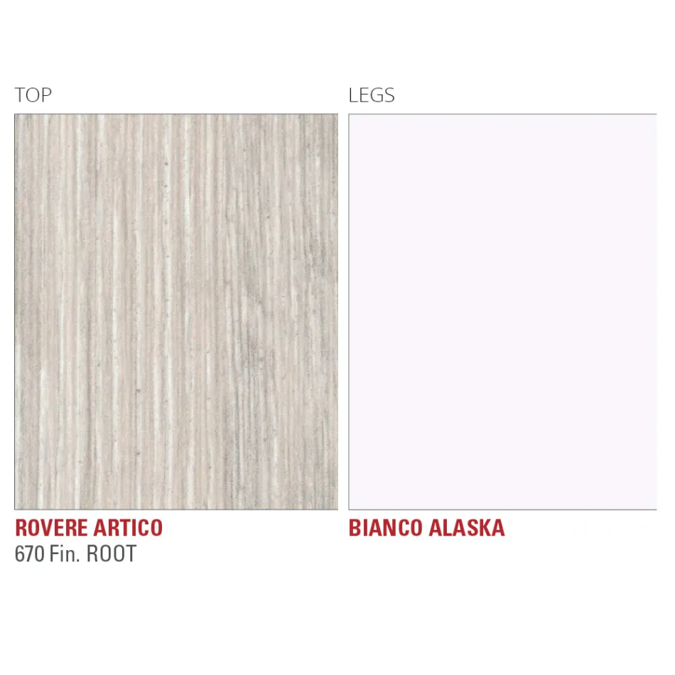 Table à manger en Hpl avec base en métal fabriquée en Italie, Precious - Carlino Viadurini