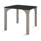 Table à manger Hpl avec pieds en polyéthylène Made in Italy - Glen Viadurini