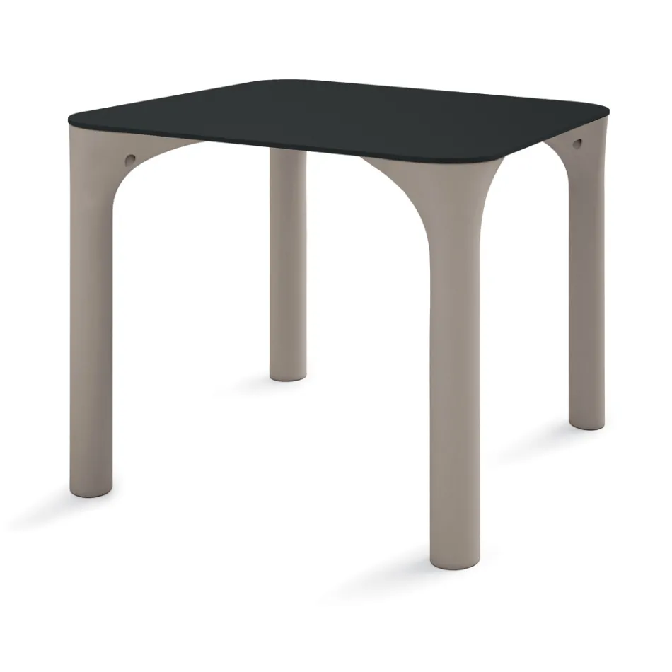 Table à manger Hpl avec pieds en polyéthylène Made in Italy - Glen Viadurini