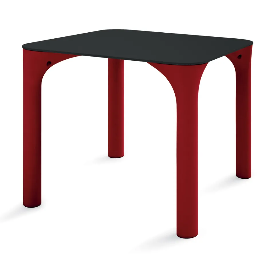 Table à manger Hpl avec pieds en polyéthylène Made in Italy - Glen Viadurini
