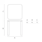 Table à manger Hpl avec pieds en polyéthylène Made in Italy - Glen Viadurini