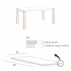 Table à manger en Hpl effet marbre et métal laqué Made in Italy - Jupiter Viadurini