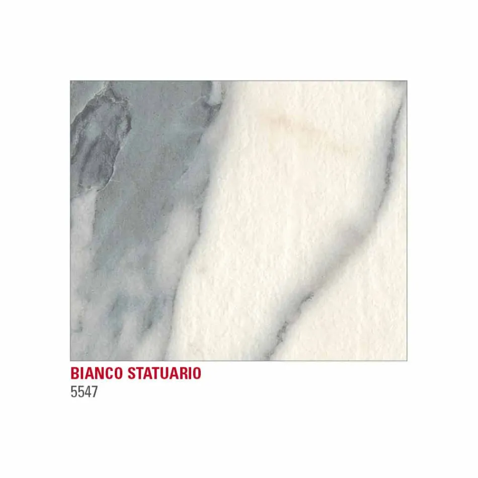 Table à manger en Hpl effet marbre et métal laqué Made in Italy - Jupiter Viadurini