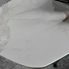 Table à manger en hypermarbre et acier fabriquée en Italie, haute qualité - Ezzellino Viadurini