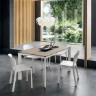 Table à manger en Laminam avec structure en aluminium fabriquée en Italie - Bavière Viadurini