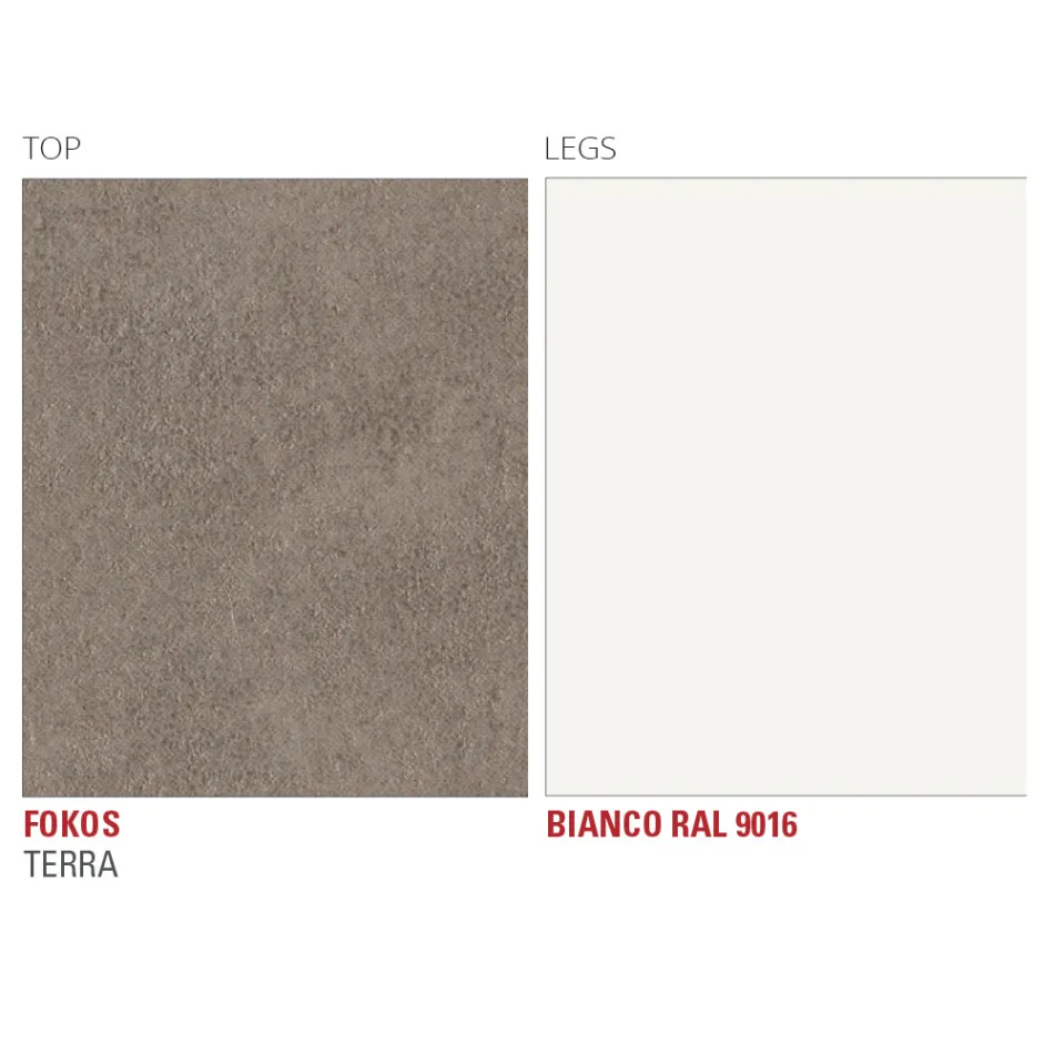 Table à manger en Laminam avec structure en aluminium fabriquée en Italie - Bavière Viadurini