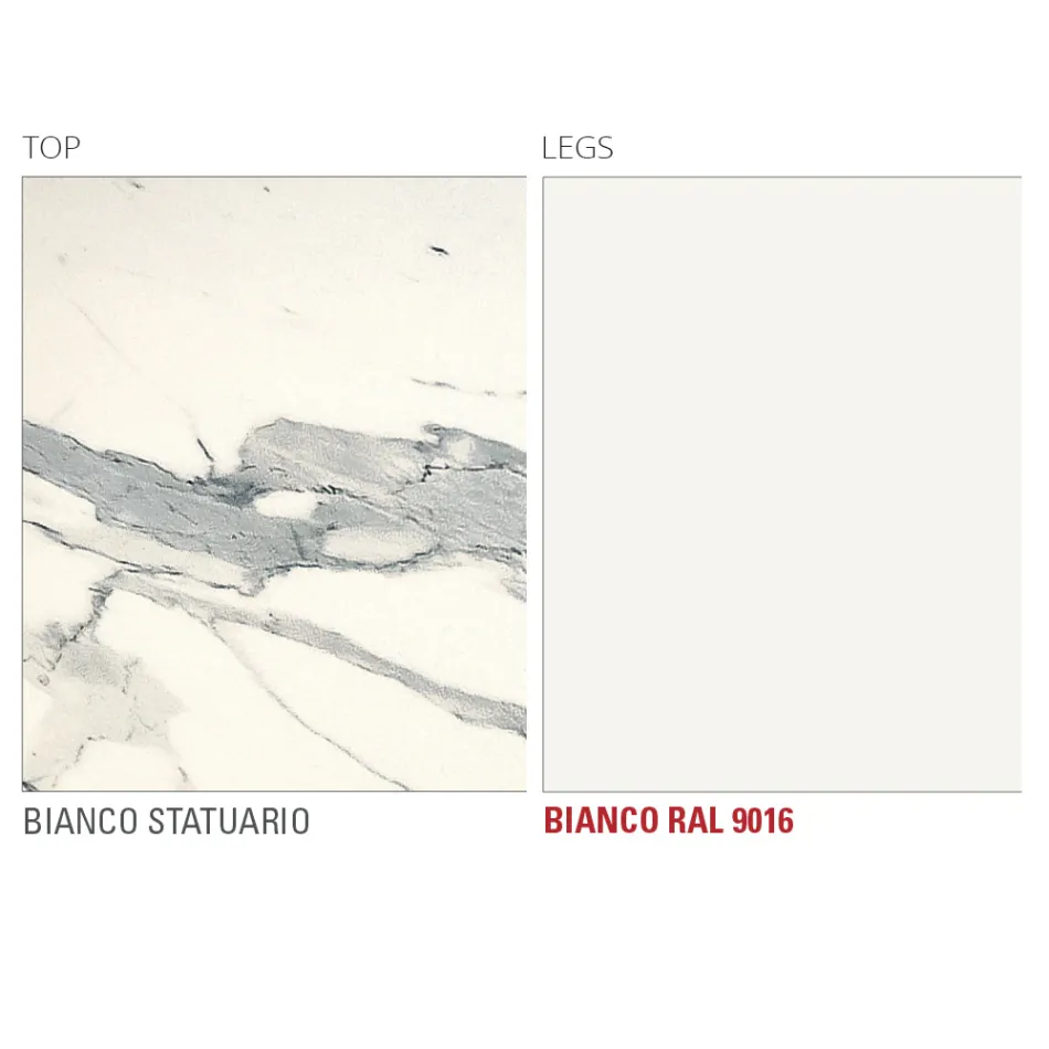 Table à manger en Laminam avec structure en aluminium fabriquée en Italie - Bavière Viadurini