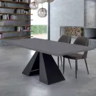Table à manger en stratifié HPL et acier de haute qualité fabriqué en Italie - Dalmatien Viadurini