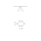 Table à manger en stratifié HPL et acier de haute qualité fabriqué en Italie - Dalmatien Viadurini