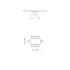 Table à manger en stratifié HPL et acier de haute qualité fabriqué en Italie - Dalmatien Viadurini