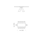 Table à manger en stratifié HPL et acier de haute qualité fabriqué en Italie - Dalmatien Viadurini