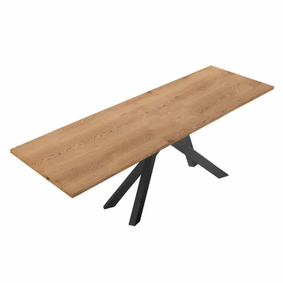 Table à manger en stratifié HPL et acier fin Made in Italy - Settimmio Viadurini