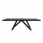 Table à manger en stratifié HPL et acier fin Made in Italy - Settimmio Viadurini