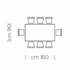 Table à manger en stratifié HPL et acier fin Made in Italy - Settimmio Viadurini