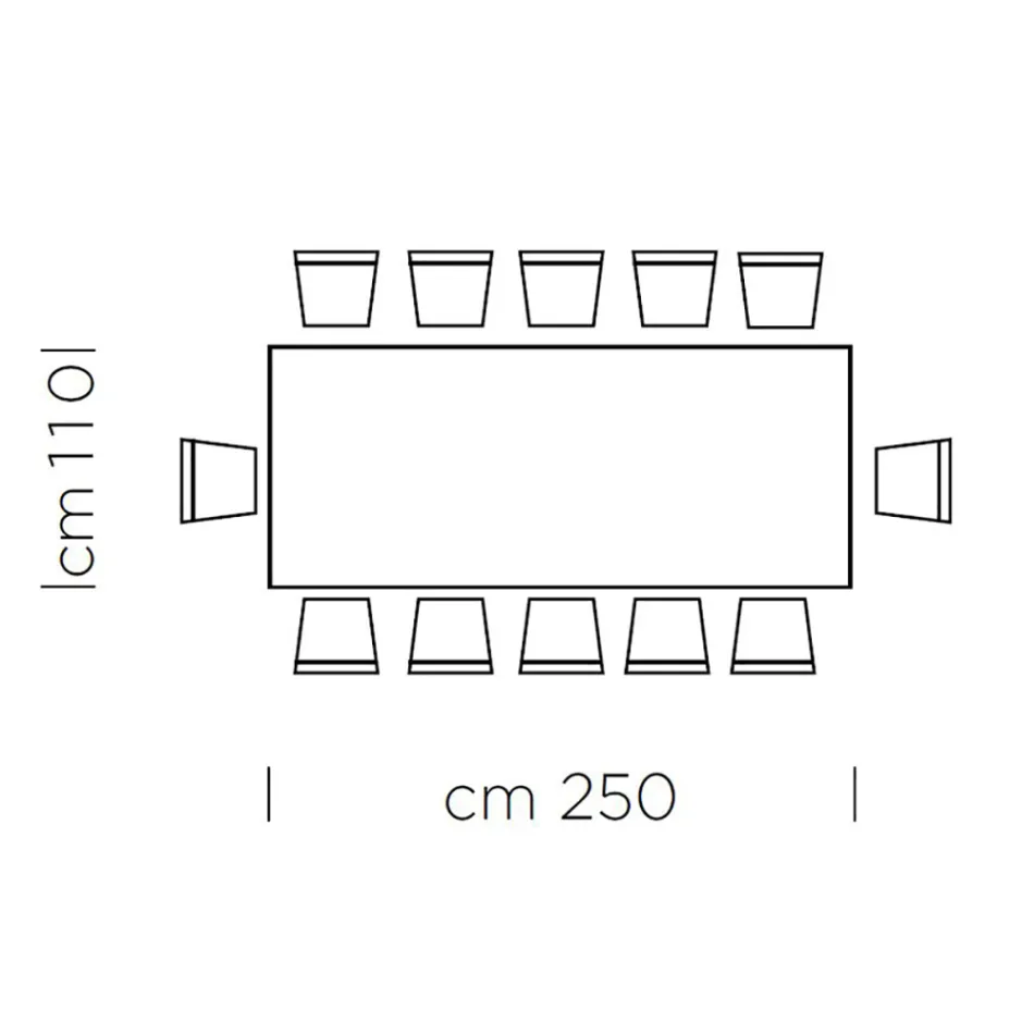 Table à manger en stratifié HPL et acier fin Made in Italy - Settimmio Viadurini