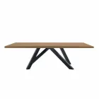 Table à manger en stratifié HPL et acier fin Made in Italy - Settimmio Viadurini