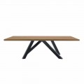 Table à manger en stratifié HPL et acier précieux Made in Italy - Settimmio