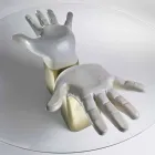 table à manger en bois avec plateau en verre, fabriqué en Italie, Bartolo Viadurini