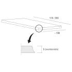 Table à manger en bois et aluminium fabriquée en Italie, Precious - Lingotto Viadurini