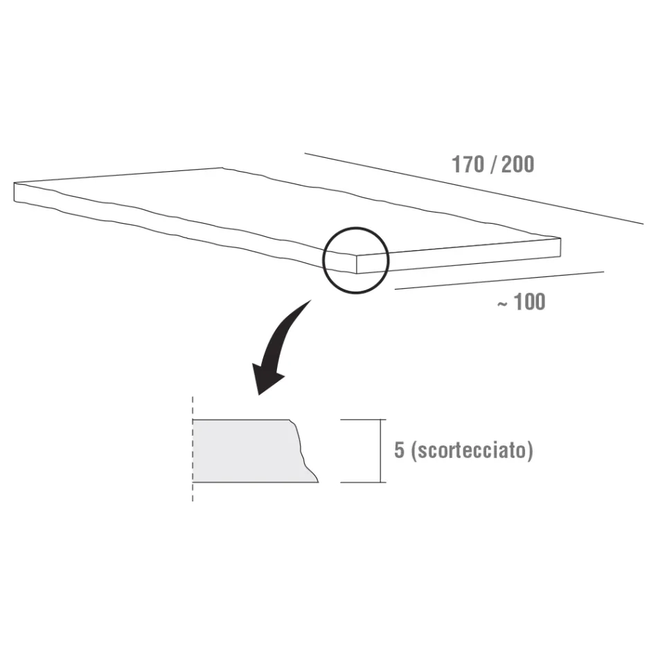 Table à manger en bois et aluminium fabriquée en Italie, Precious - Lingotto Viadurini