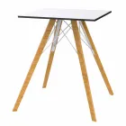 Table de Salle à Manger Carrée Design en Bois et Hpl, 4 Pièces - Bois Faz - Vondom Viadurini
