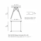 Table de Salle à Manger Carrée Design en Bois et Hpl, 4 Pièces - Bois Faz - Vondom Viadurini