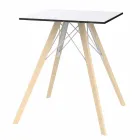 Table de Salle à Manger Carrée Design en Bois et Hpl, 4 Pièces - Bois Faz - Vondom Viadurini