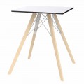 Table de Salle à Manger Carrée Design en Bois et Hpl, 4 Pièces - Bois Faz - Vondom