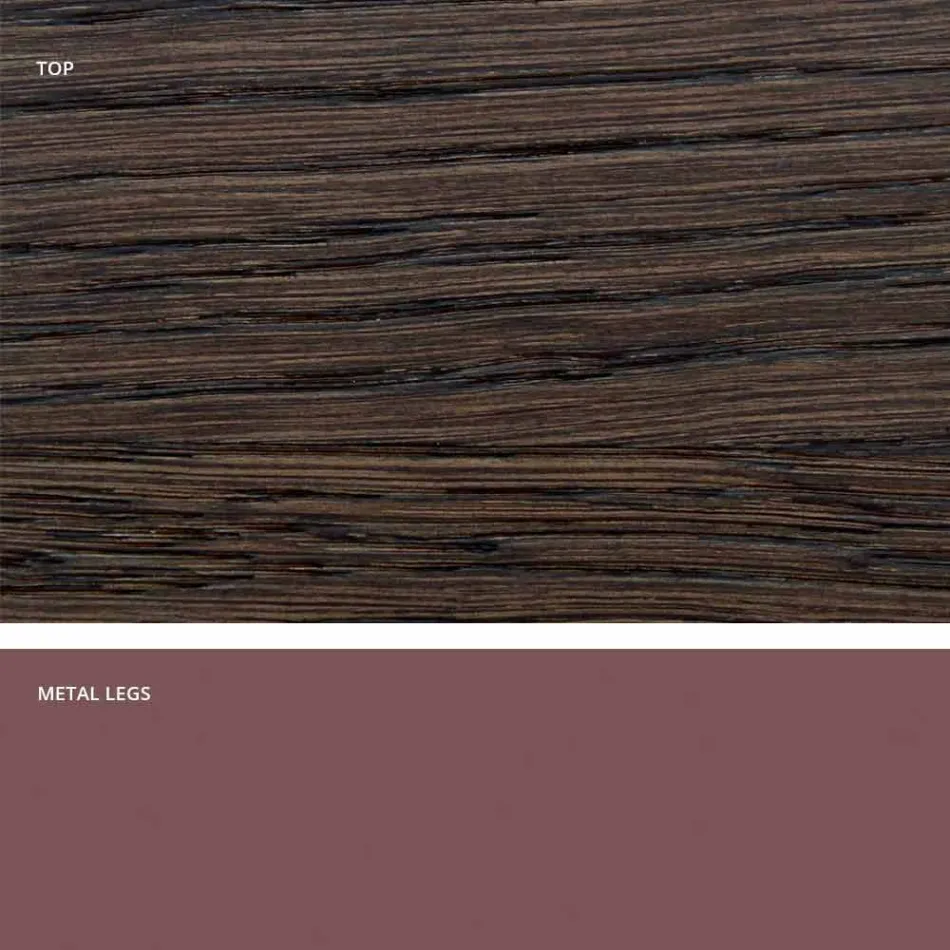 Table à manger en bois massif moderne fabriqué en Italie, Mitia Viadurini