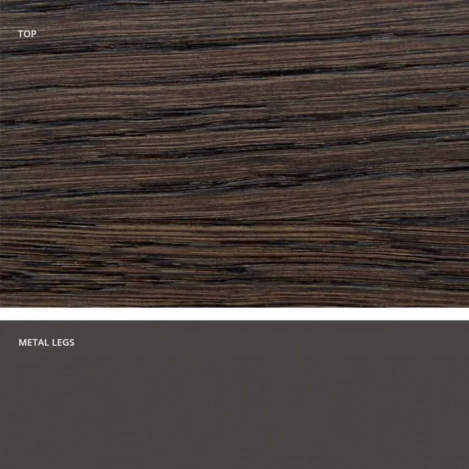 Table à manger en bois massif moderne fabriqué en Italie, Mitia Viadurini