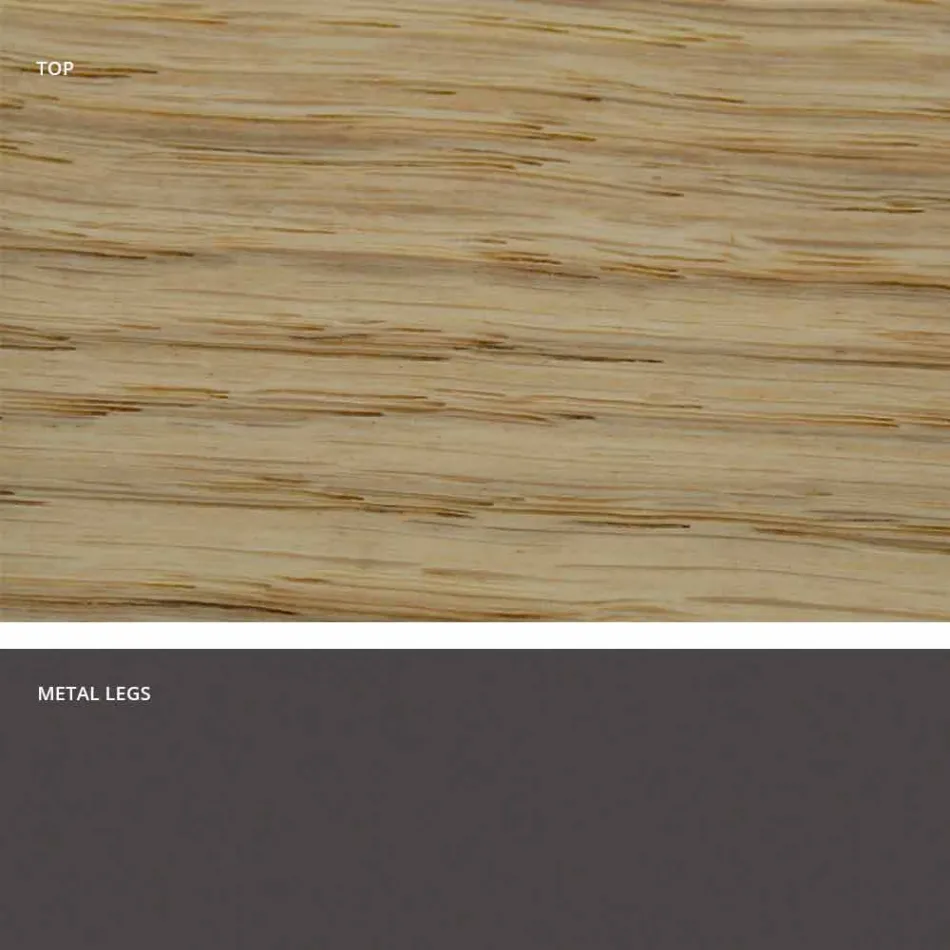 Table à manger en bois massif moderne fabriqué en Italie, Mitia Viadurini