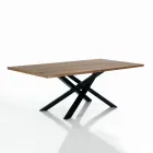 Table à manger en bois de bouleau massif - Africaine Viadurini