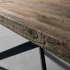 Table à manger moderne en bois massif fabriquée en Italie Oncino Viadurini
