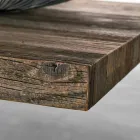 Table à manger moderne en bois massif fabriquée en Italie Oncino Viadurini