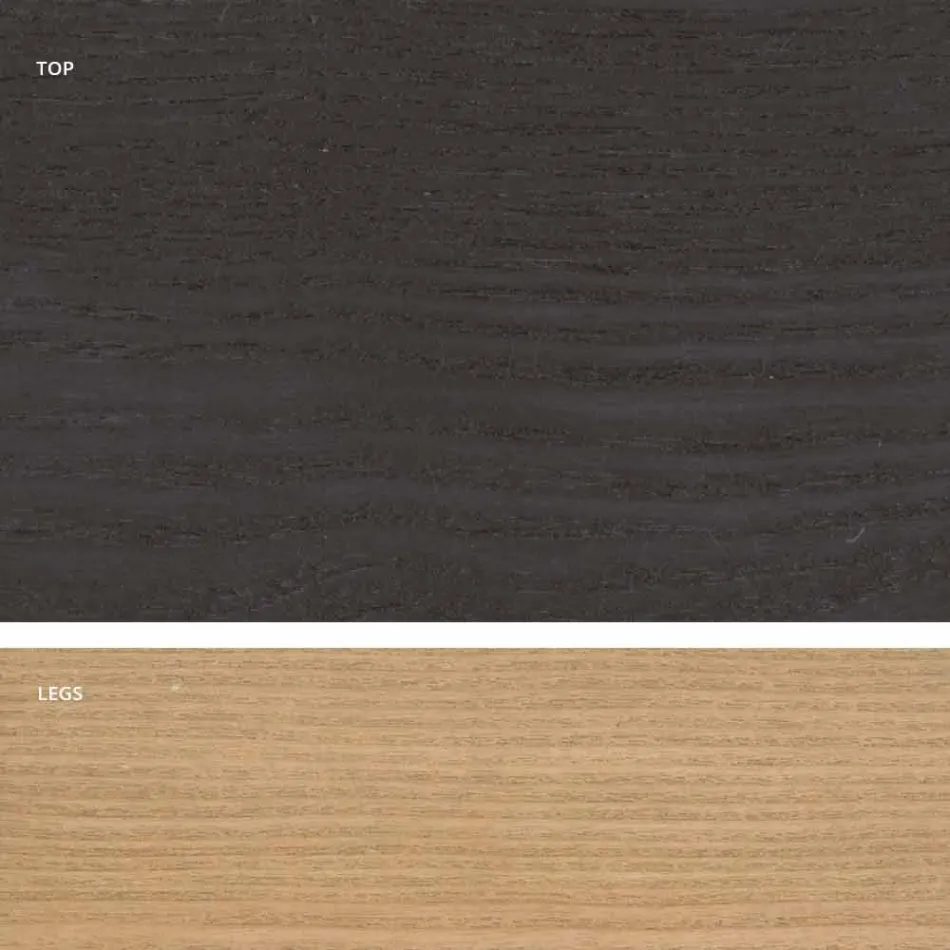 Table à manger en bois de conception MDF fabriquée en Italie, Egisto Viadurini