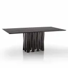 Table à manger en bois de conception MDF fabriquée en Italie, Egisto Viadurini