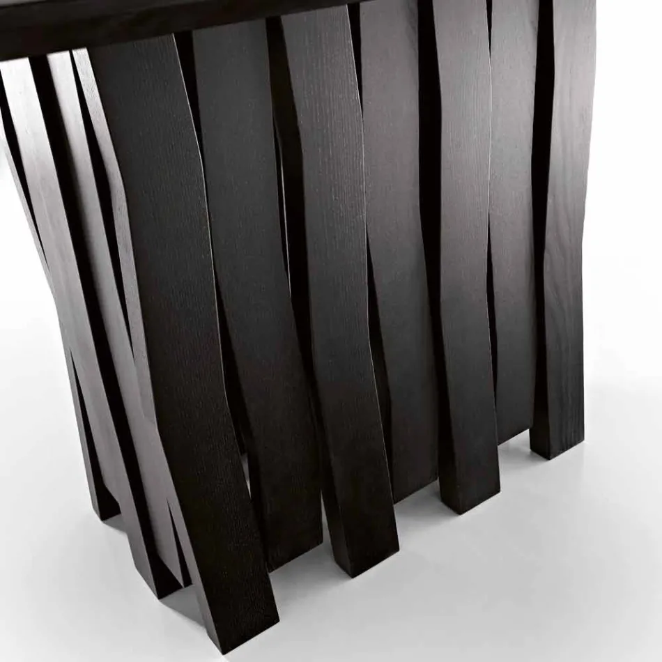 Table à manger en bois de conception MDF fabriquée en Italie, Egisto Viadurini