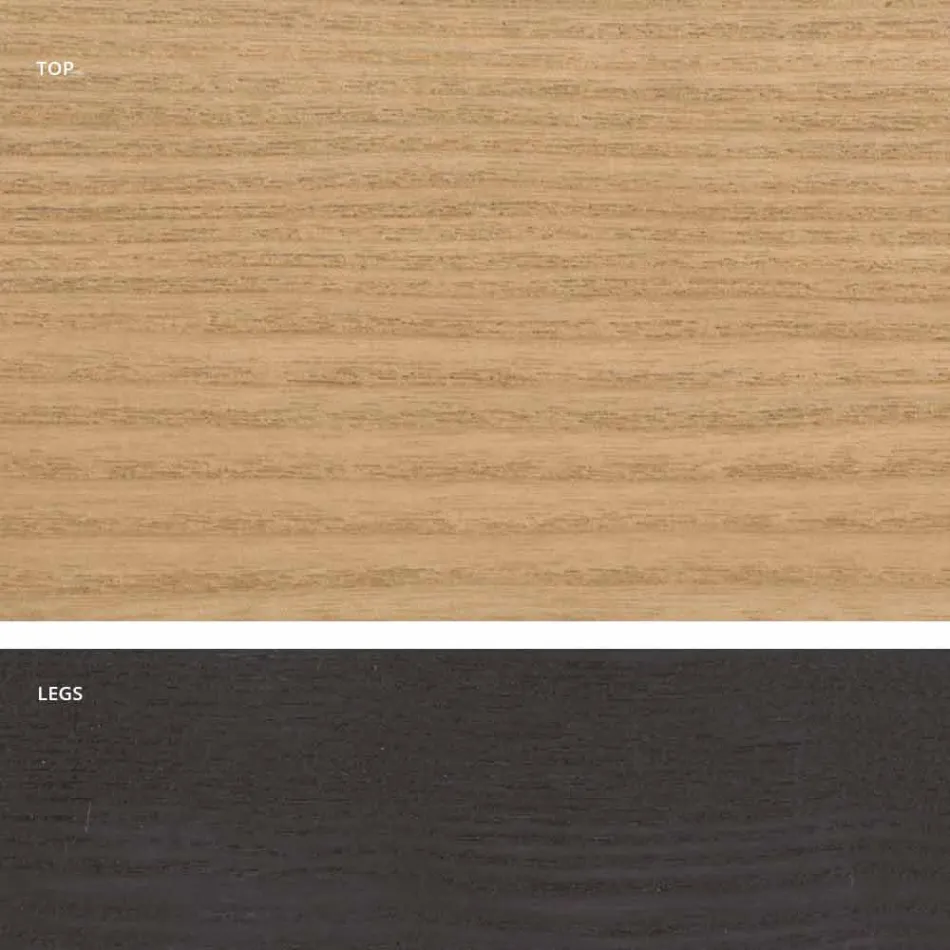 Table à manger en bois de conception MDF fabriquée en Italie, Egisto Viadurini