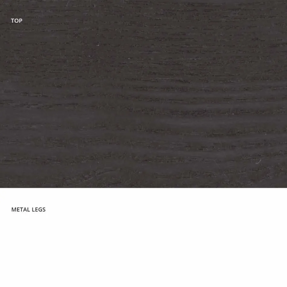 Table à manger en bois MDF et métal moderne fabriqué en Italie, Dionigi Viadurini