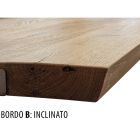 Table à manger en bois de chêne et métal gris fer Made in Italy - Patty Viadurini