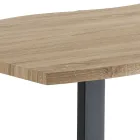 Table de Salle à Manger en Mdf avec Pieds en Acier Peint Noir - Cheetah Viadurini