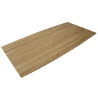 Table de salle à manger en MDF effet bois et base en métal noir - Sunset Viadurini