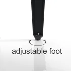 Table à manger en Mdf Finition Chêne et Acier Noir Mat - Gherardo Viadurini