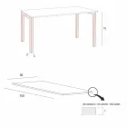 Table à manger en mélamine et métal peint Made in Italy - Remigio Viadurini