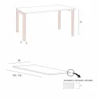 Table à manger en mélamine et métal peint Made in Italy - Remigio Viadurini