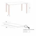 Table à manger en mélamine et métal peint Made in Italy - Remigio Viadurini