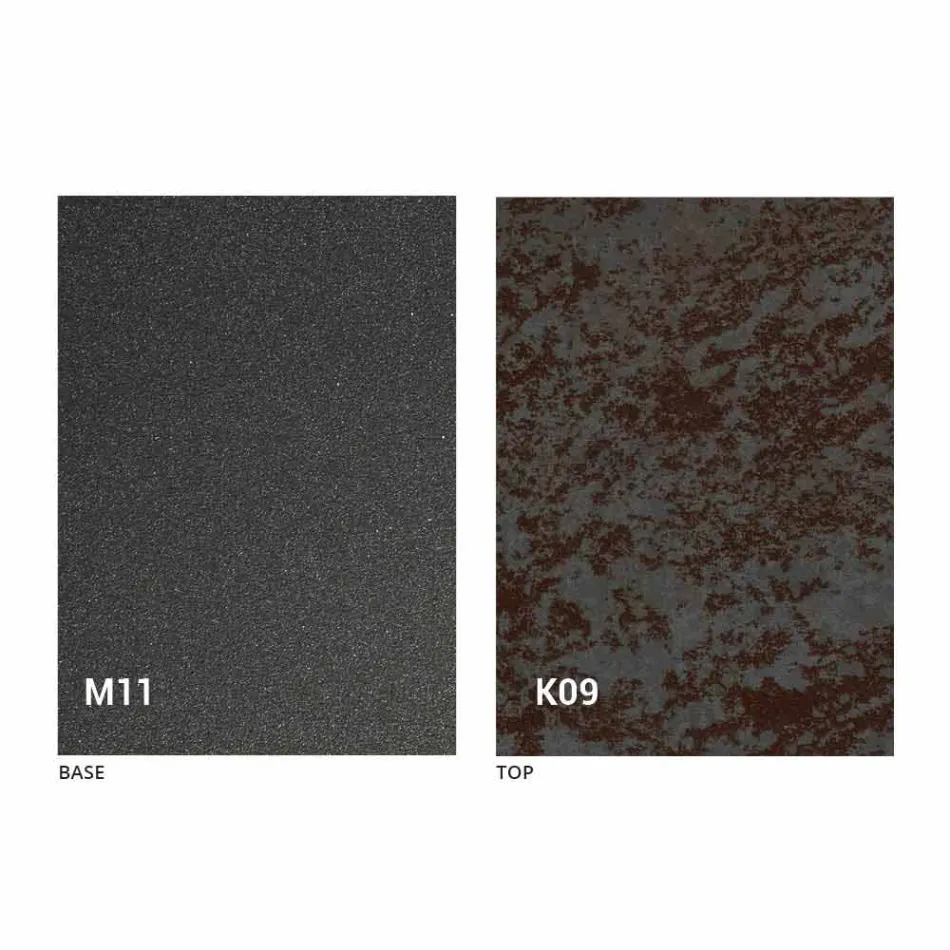 Table à manger en métal et plateau en céramique Made in Italy Design - Anaconda Viadurini