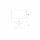 Table à manger en métal et plateau en céramique Made in Italy Design - Anaconda Viadurini